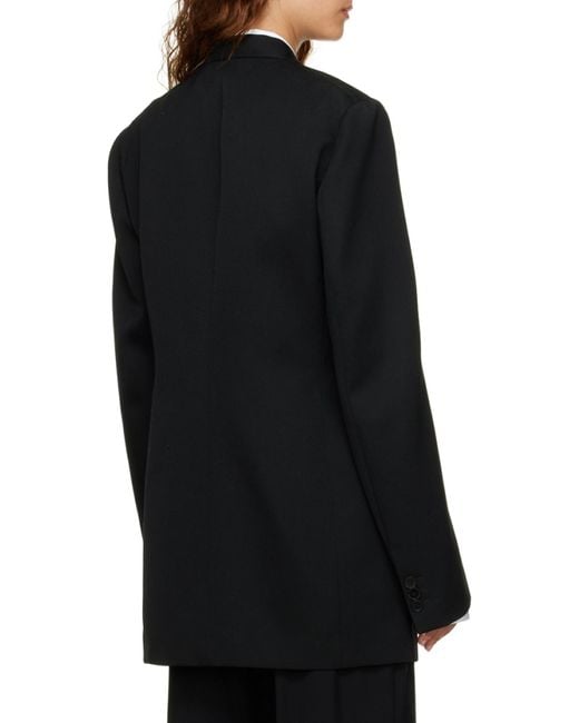 Jil Sander Black Single-Breasted Tailored Jacket