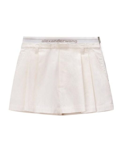 Alexander Wang Natural Logo Elastic High-Rise Short