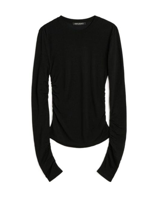 Our Legacy Strain Slim Long Sleeve T-Shirt in Black | Lyst