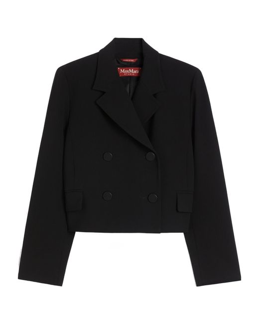 Max Mara Black Studio Double-Breasted Long-Sleeved Jacket