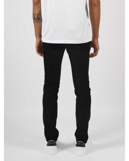 DSquared² Black Rear Logo-Print Skinny Jeans for men