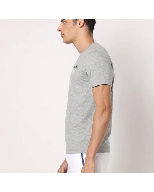 EA7 Gray Logo Short-Sleeved T-Shirt for men