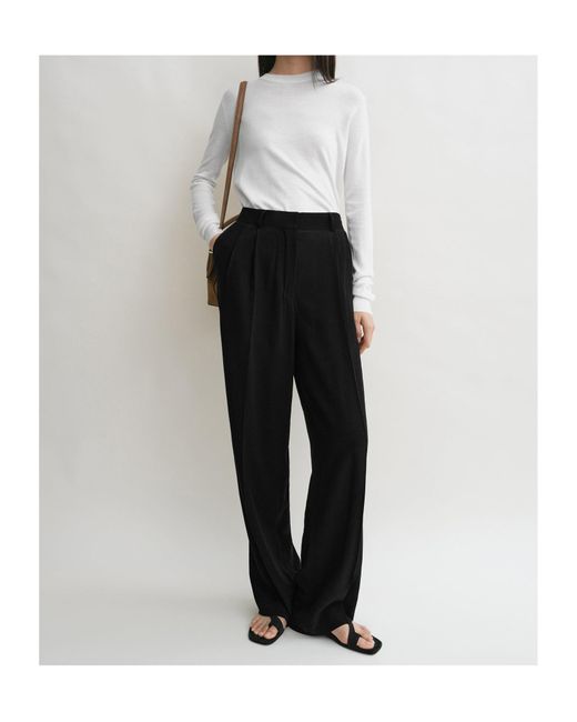 Totême Black Totême Double-Pleat Summer Trousers