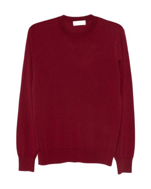 Dries Van Noten Red Long-Sleeved Sweater for men