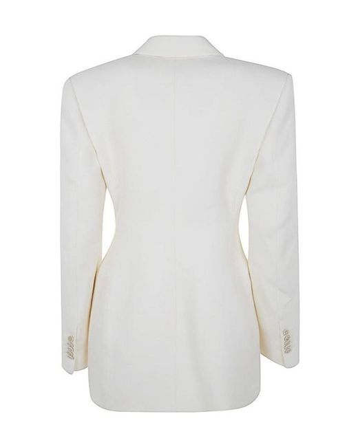 Wardrobe NYC White Double-Breasted Blazer