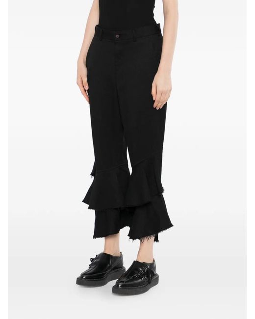 Comme des Garçons Black Casual Pants With Belt Loops