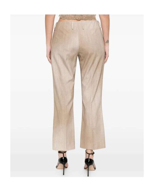 Ermanno Scervino Natural Emy Textured Cropped Trousers