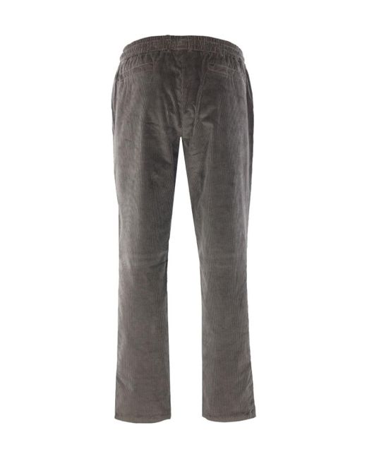 Sease Gray Corduroy Drawstring Pants for men