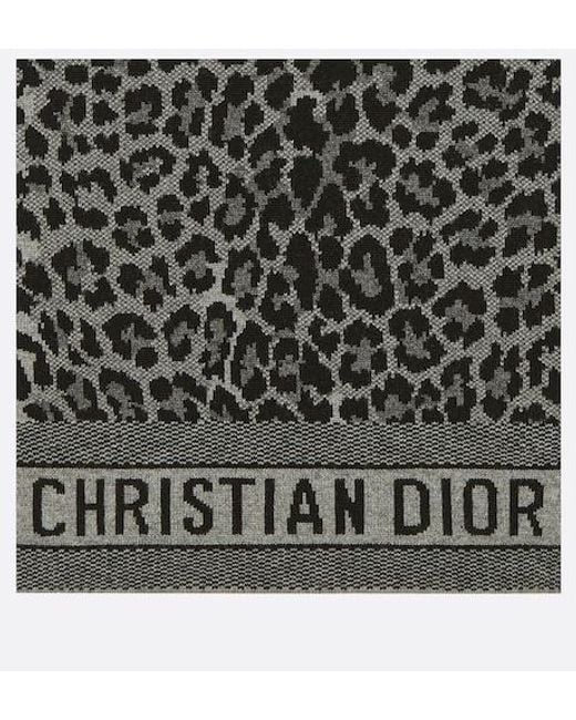 Dior Black Leopard Print Long-Sleeved Pullover