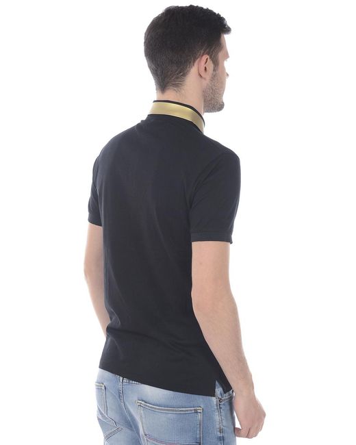 Emporio Armani Black Logo Slim Polo Shirt for men