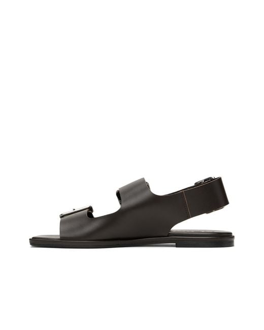 Aeyde Black Thekla Flat Sandals