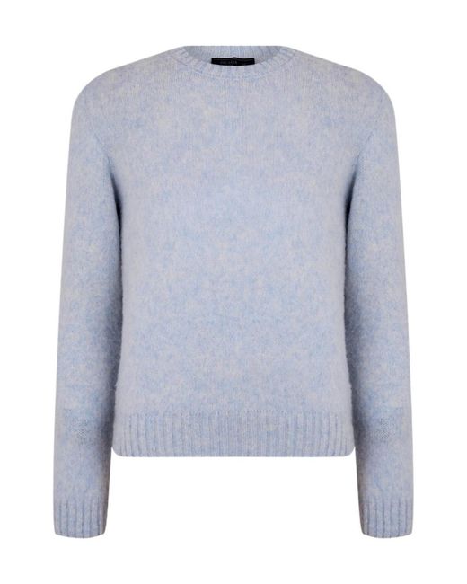 Prada Blue Thick Knit Sweater for men