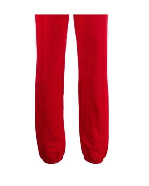 MSGM Red Elastic Waist Sweatpants