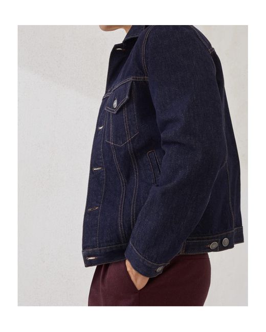 Brunello Cucinelli Blue Cotton Denim Jacket for men