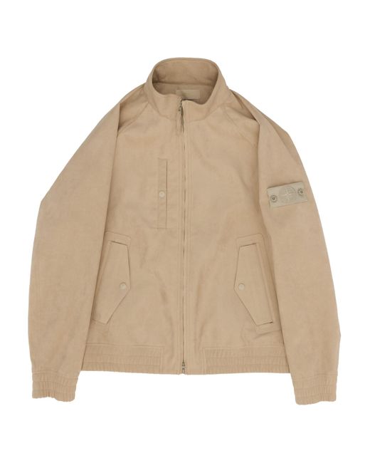 Stone Island Natural Alcantara Ghost Bomber Jacket for men