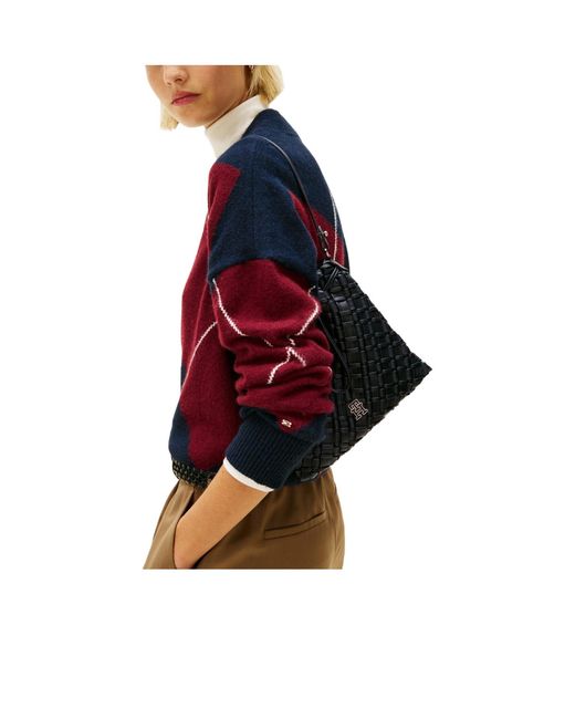 Tommy Hilfiger Black Solid Color Shoulder Bag