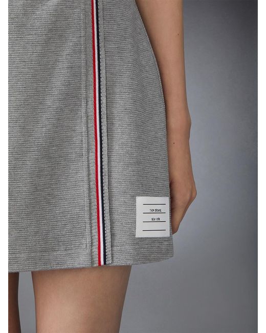Thom Browne Gray Waffle Mini Wrap Skirt