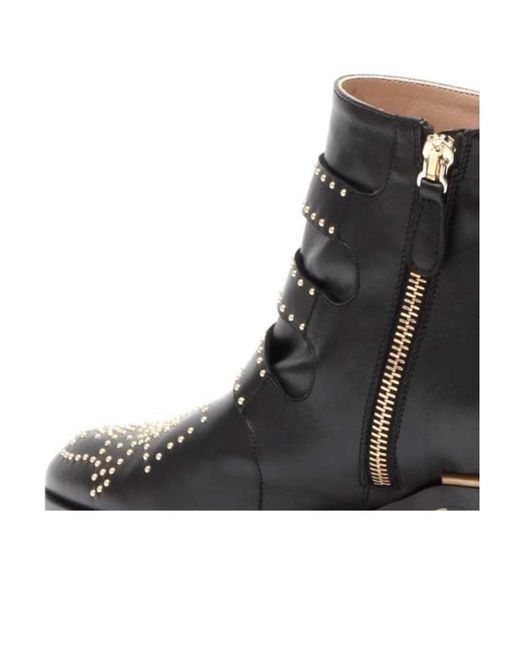 Chloé Black Chloé Susanna Studded Heeled Ankle Boots