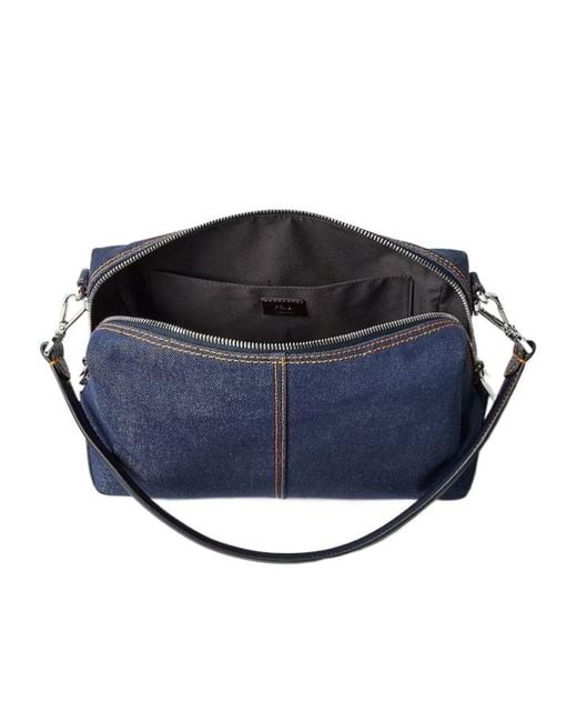 Fendi Blue Lui Medium Denim Shoulder Bag for men