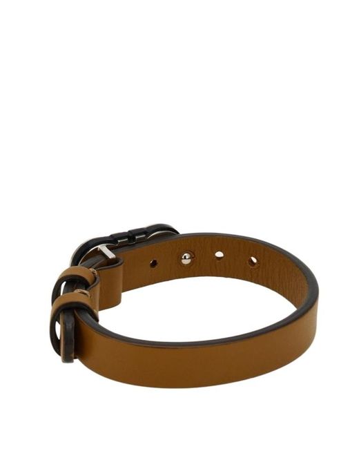 Ferragamo Brown Ferragamo Double Gancini Bracelet for men