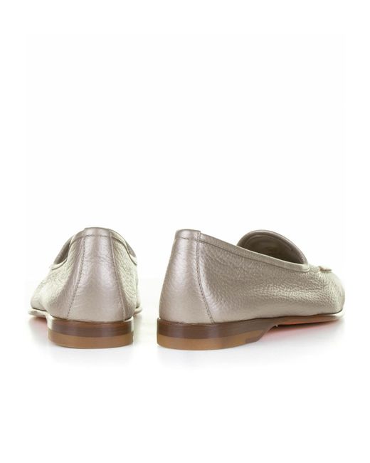 Santoni Gray Tassel Detailed Loafers