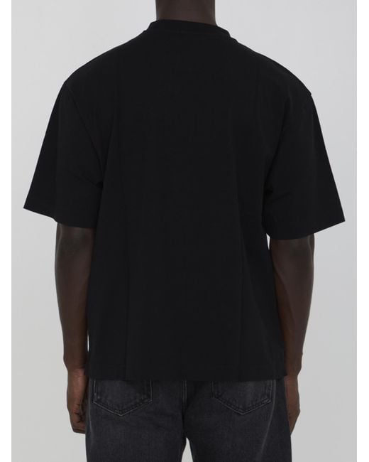 Off-White c/o Virgil Abloh Black Logo Printed Crewneck T-Shirt for men