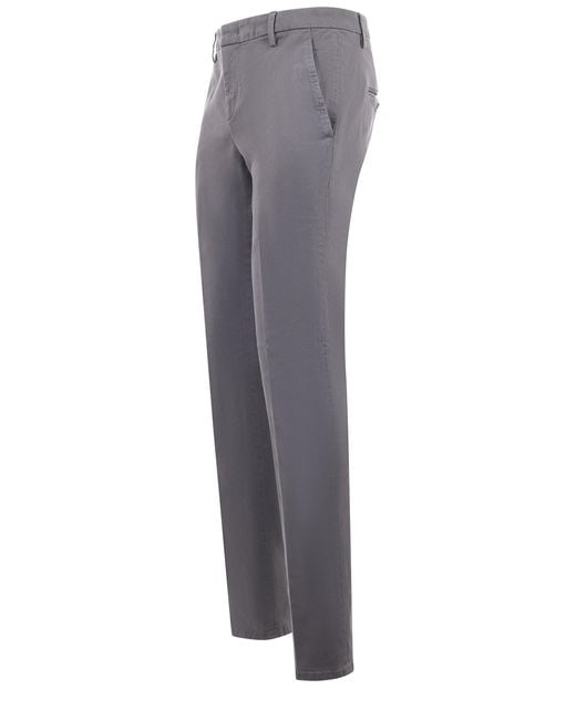 Dondup Gray Tailored Pants for men