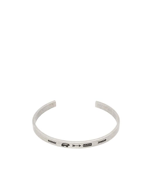 NUMBERING White Open Bracelet for men