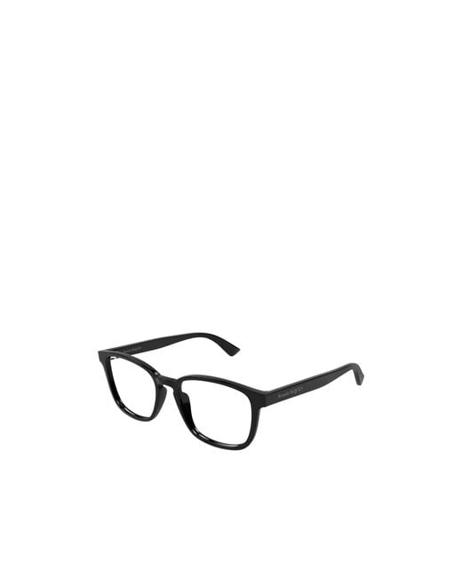 McQueen White Eyewear Square Frame Glasses for men