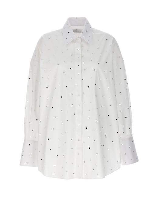 GIUSEPPE DI MORABITO White Long Sleeved Embellished Shirt