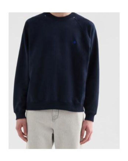 Jil Sander Blue Cashmere Blend Crew-Neck Sweatshirt for men