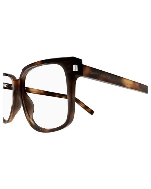 Saint Laurent White Eyewear Square Frame Glasses for men