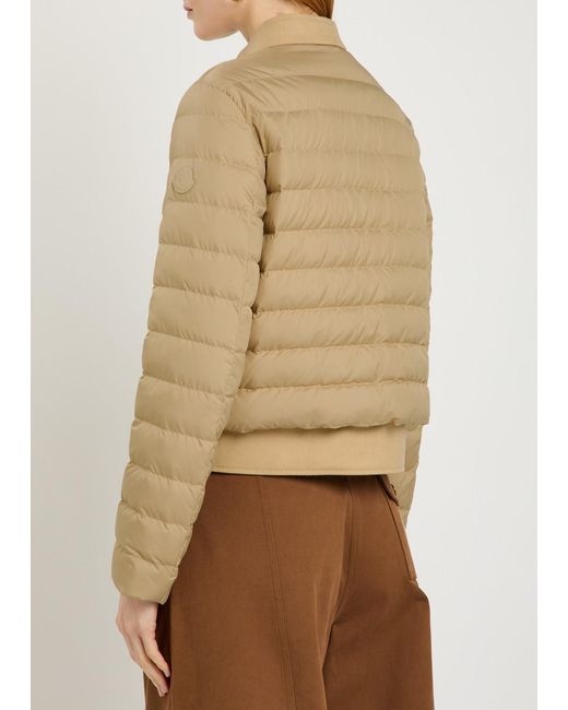 Moncler Natural Mixed-Edge Down Jacket
