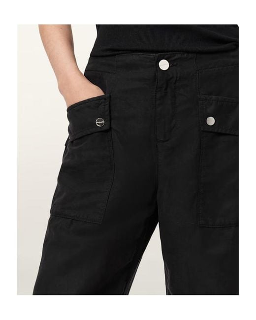 AllSaints Black Val Utility Pants