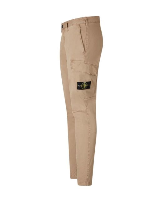 Stone Island Natural Chinese Cargo Pants for men