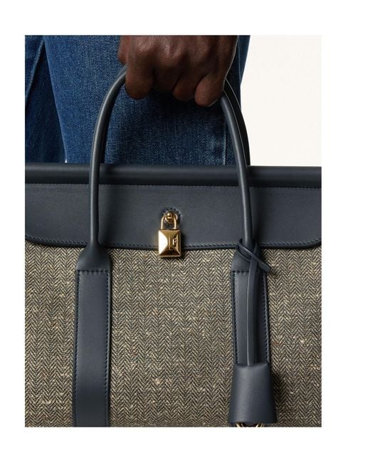 Loro Piana Black Loom Bag L25