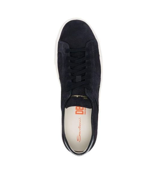 Santoni Blue Gloria Low-Top Sneakers for men