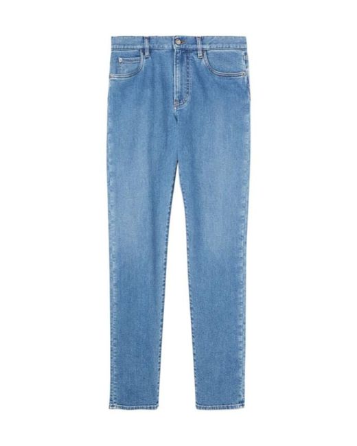 Loro Piana Blue Belt-Strap Jeans for men