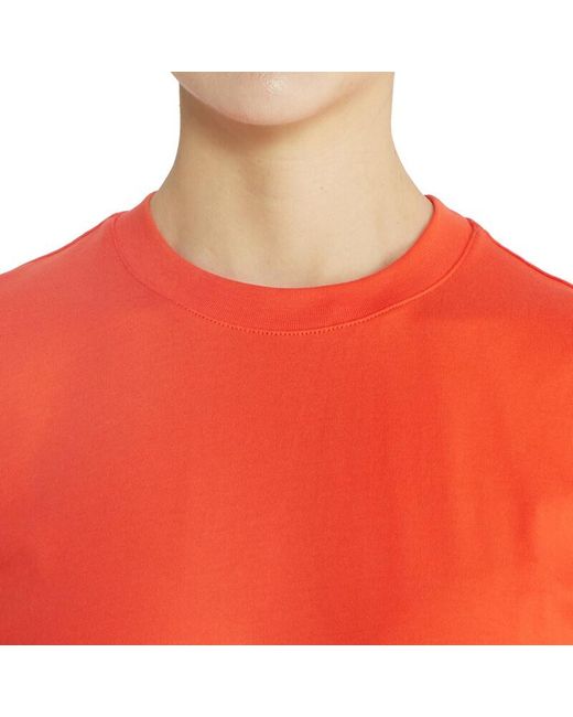 MSGM Orange Logo Details T-Shirt