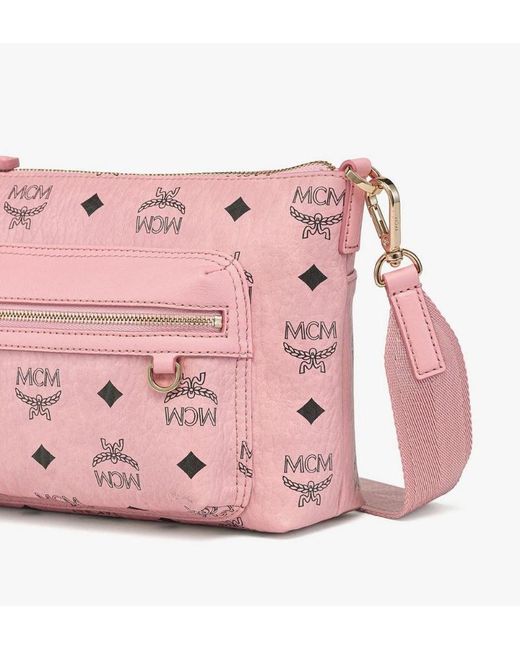 MCM Pink Monogram Shoulder Bag