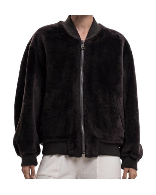 Simonetta Ravizza Black Zip-Up Bomber Jacket