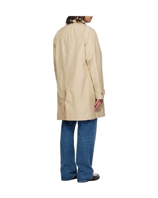 Polo Ralph Lauren Natural Long-Sleeved Collared Trench Coat for men