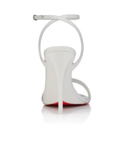 Christian Louboutin White Zeezeenella Strappy Sandals