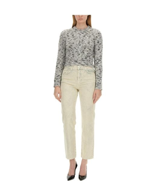Moschino Gray Long-Sleeved Pullover