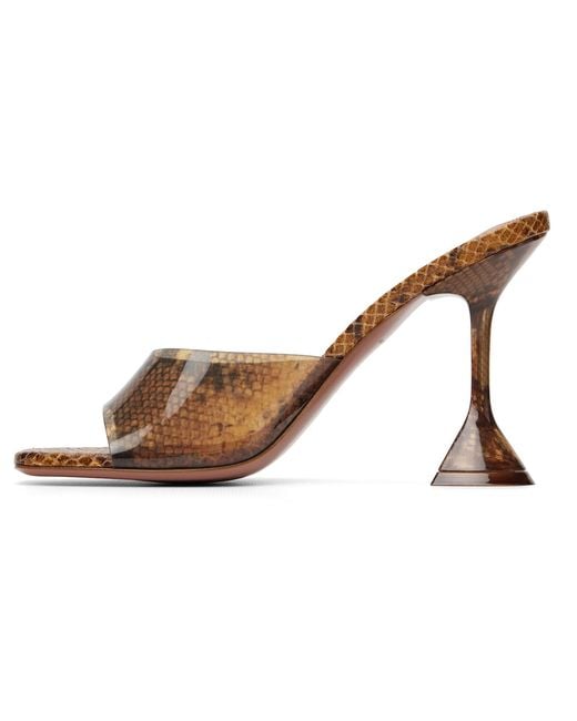 AMINA MUADDI Brown Lupita 95 High-Heeled Sandals