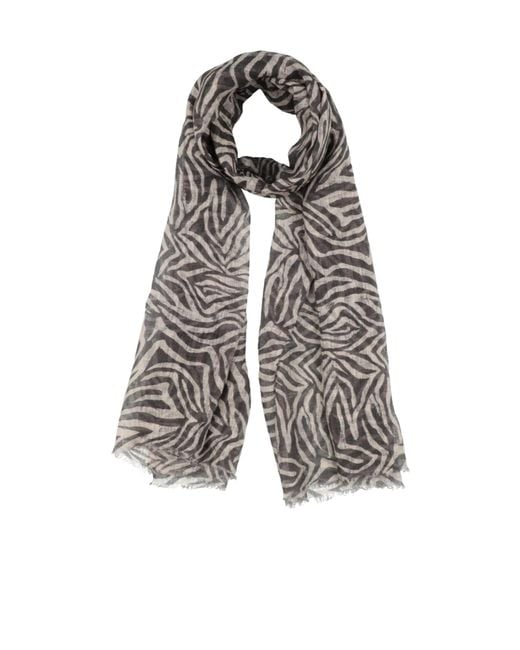 Brunello Cucinelli White Two-Tone Linen Scarf