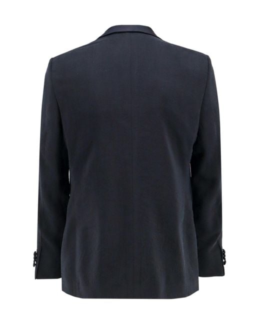 Giorgio Armani Blue Single-Breasted Twill Blazer for men