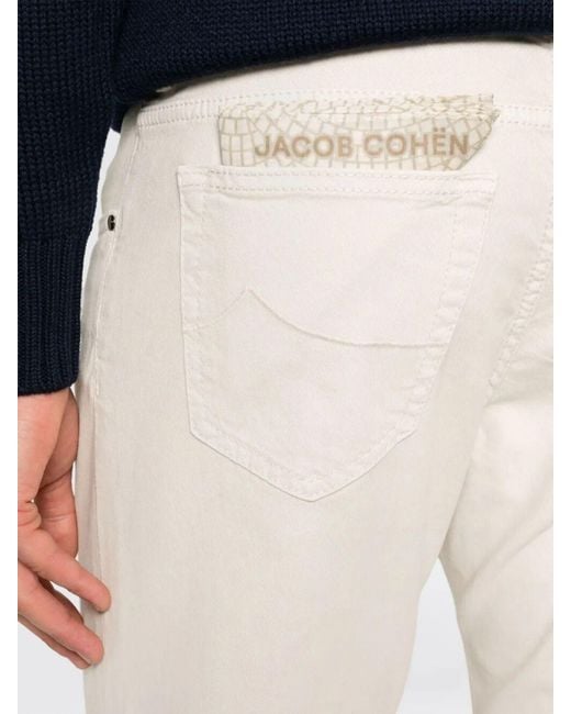 Jacob Cohen White Five-Pocket Trousers for men
