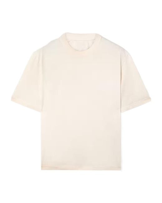 Golden Goose Deluxe Brand White Logo Printed Crewneck T-Shirt for men
