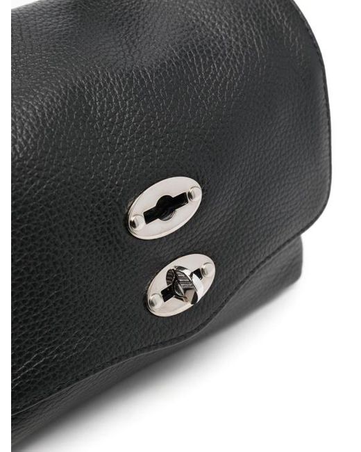 Zanellato Black Baby Postina Studded Shoulder Bag